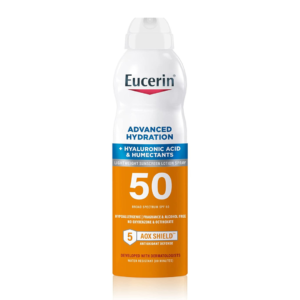 the best sunscreens for black skin - Eucerin Advanced Hydration SPF 50 Sunscreen Spray